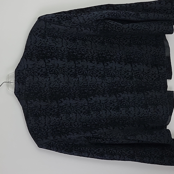 NWT. Calvin Klein velour open front patterned open front blazer size 12 - Picture 8 of 11